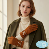 Gold Buckle Gloves