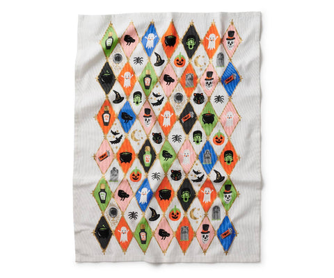 Halloween Argyle Towel