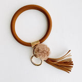 Snake Pom Key Ring