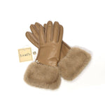Fur Cuff Glove Taupe
