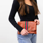 Green Stripe CLUTCH