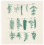 Hanging Herbs Clothesline Swedish Dishcloth