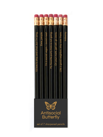 ANTISOCIAL BUTTERFLY PENCIL SET
