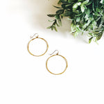 Circle Shape Delicate Earring - Gold