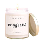 Congrats! 9 oz Soy Candle - Home Decor & Gifts