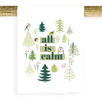 All Is Calm Trees & Animals Towel