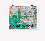 National Mall Map Art Print