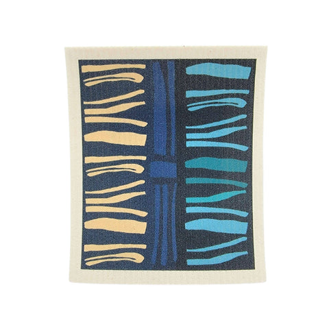 Blue Shore Vintage Pattern Swedish Dishcloth - Dish Cloth