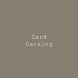 Card Catalog, ONE by Melange