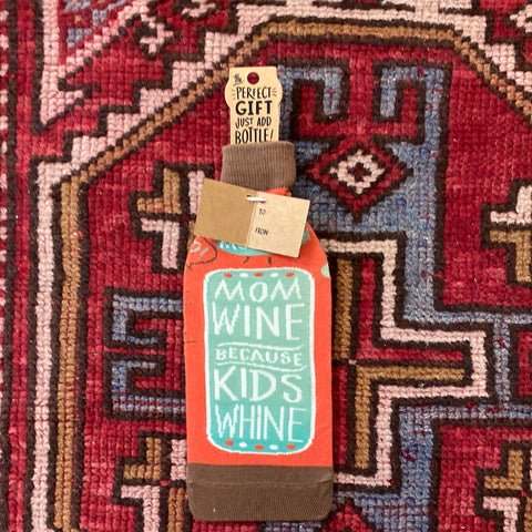 Bottle Sock - Mom Wine Because Kids Whine
